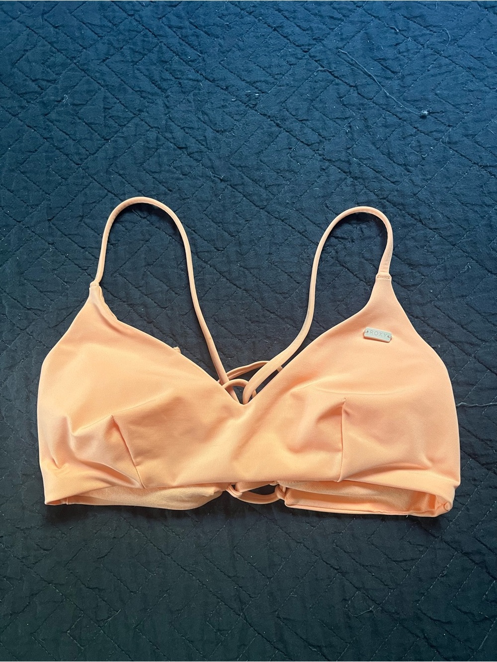 Roxy Peach Strappy Bikini Top